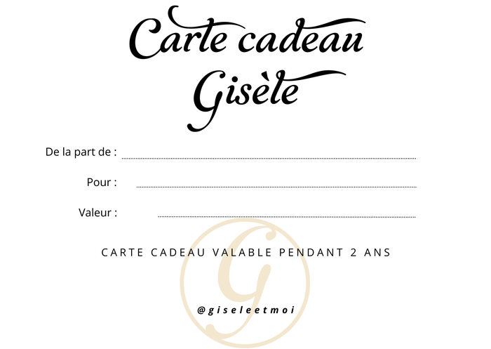 Carte cadeau Gisèle - Gisèle