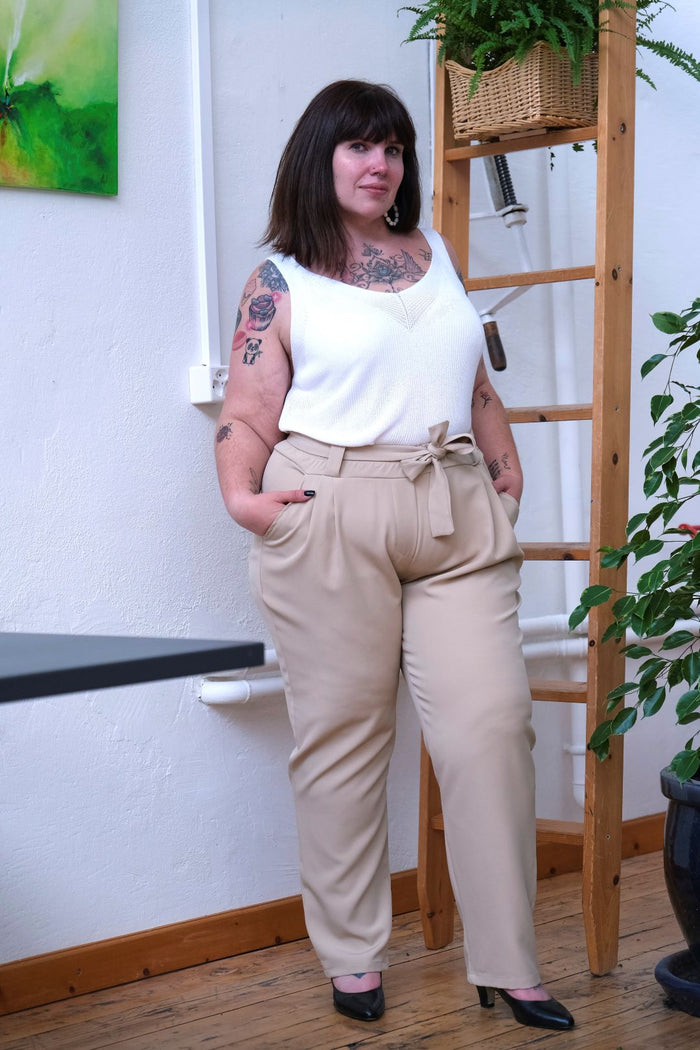 Pantalon beige Mathilde - Gisèle